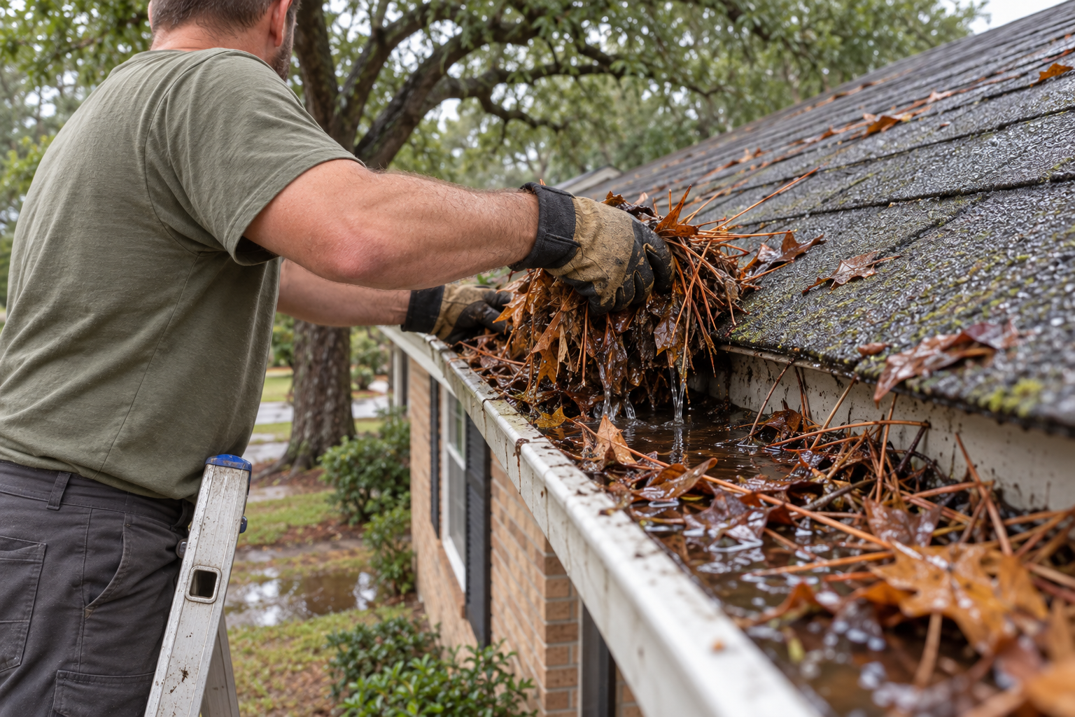 roof repair on a house in Tillmans Corner