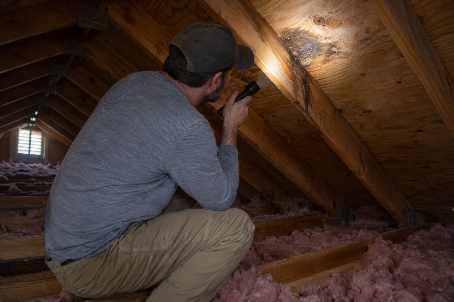 roof leak repair on a roof in Mobile