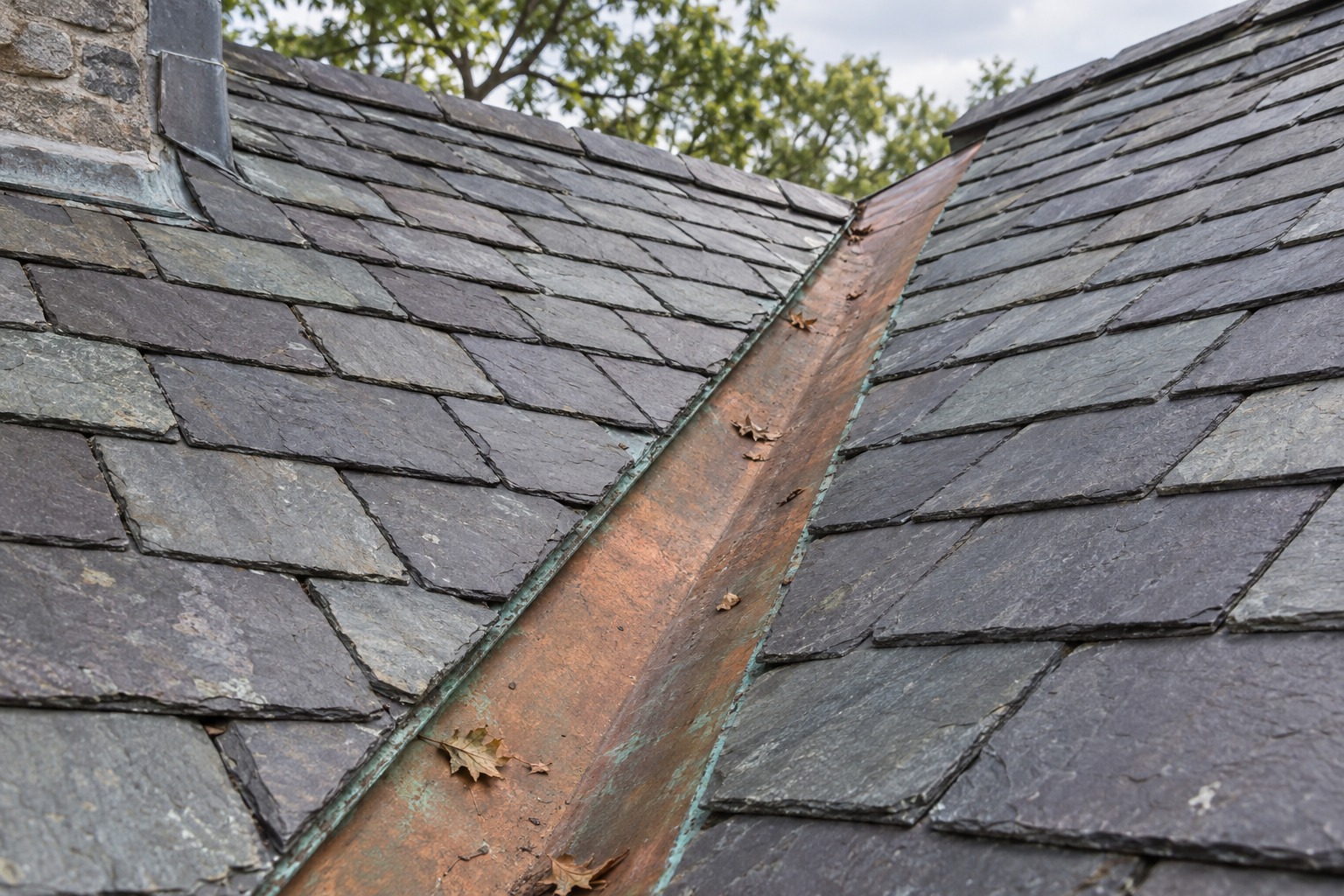 slate roofers repairing a roof in Mobile